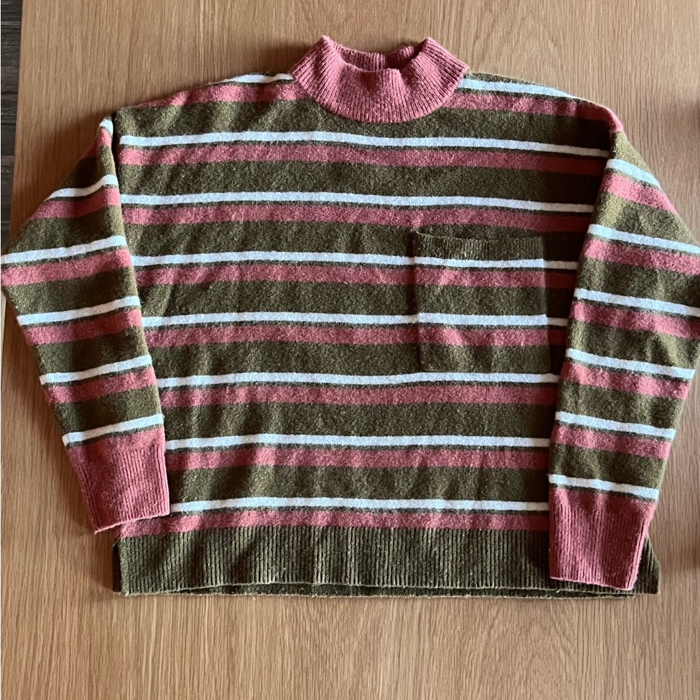Madewell Striped Mockneck Sweater